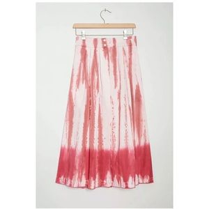 $158 Anthropologie Tiny Pink ANSLEY Tie-Dyed Wrap Midi Skirt New NWT Medium M